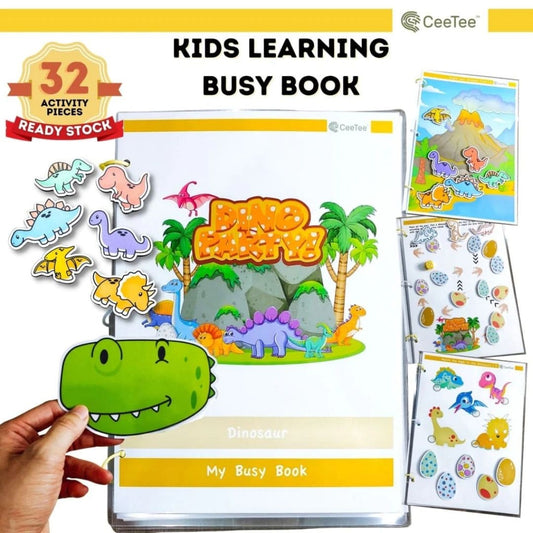 Ceetee Dinosaur Montessori Early Learning Busy Book
