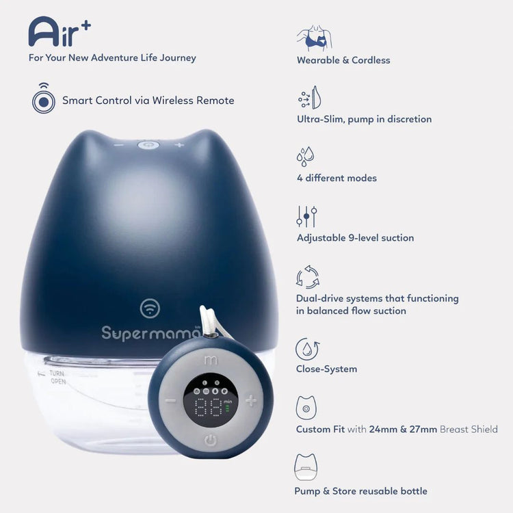 SuperMama Air Plus Wearable Double Breast Pump