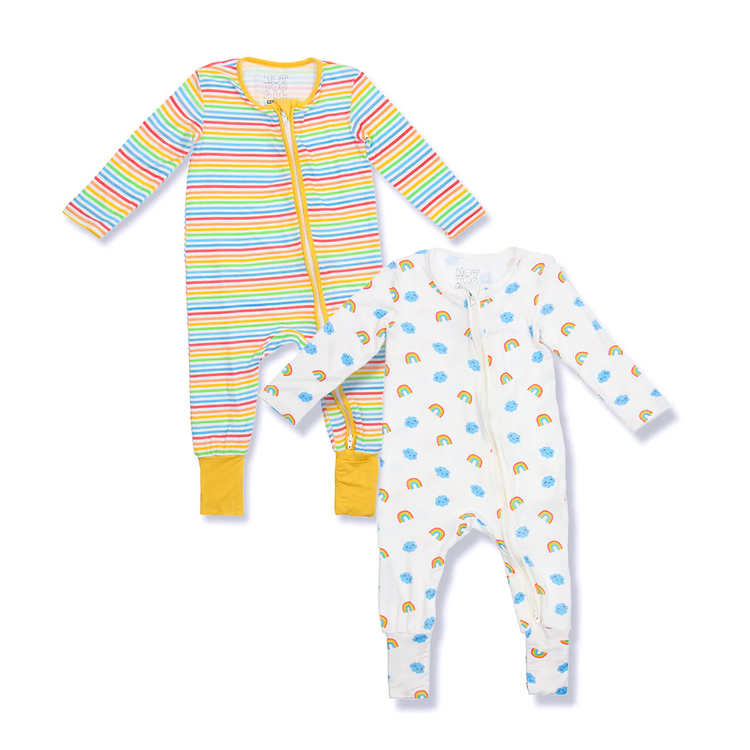 Not Too Big Happy Weather Bamboo Sleepsuit (2 Packs)