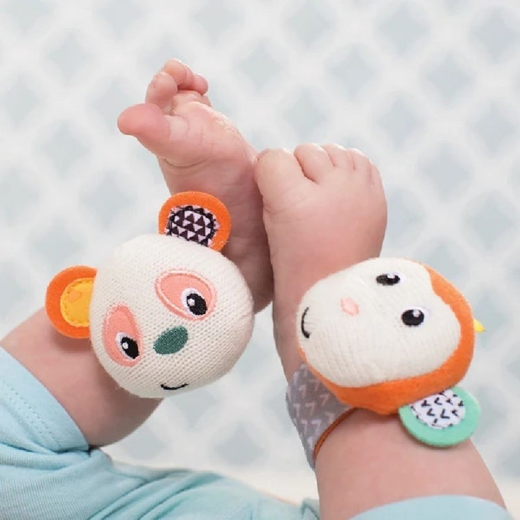 Infantino Wrist Rattles Monkey/ Panda