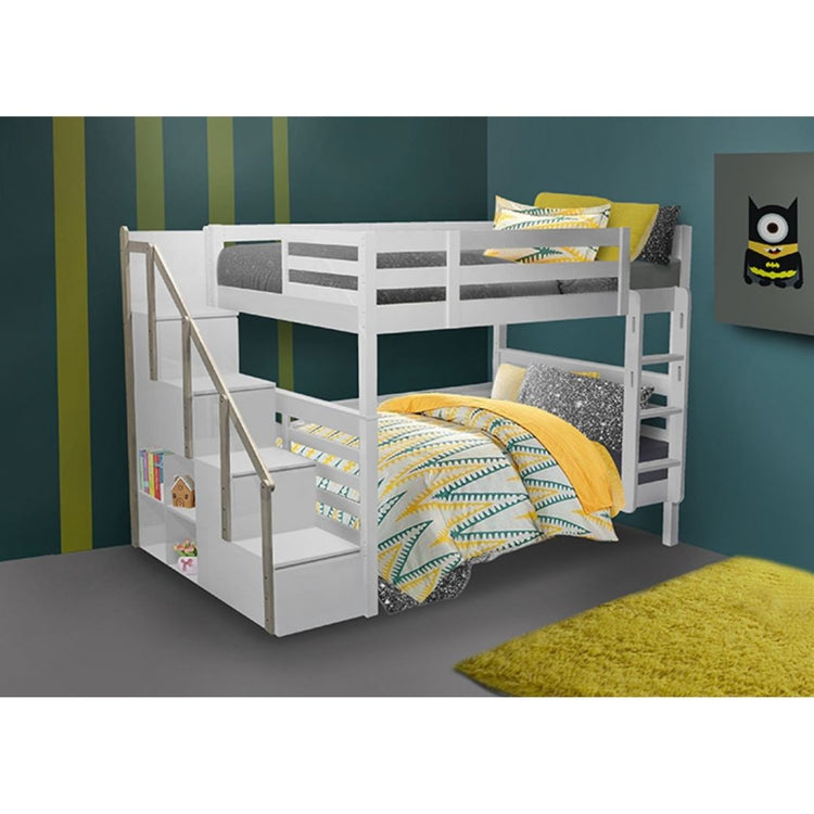 Snoozeland Snowberry Super Single Bunk Bed with Staircase