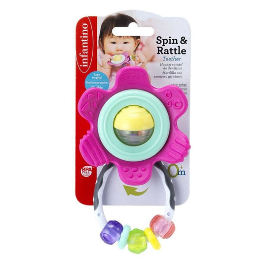 Infantino Spin & Rattle Teether Flower