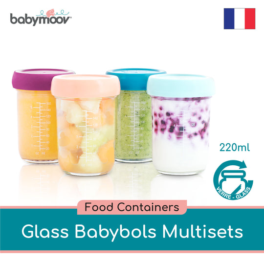 Babymoov Babybols Glass Food Container 220ml (Set of 4)