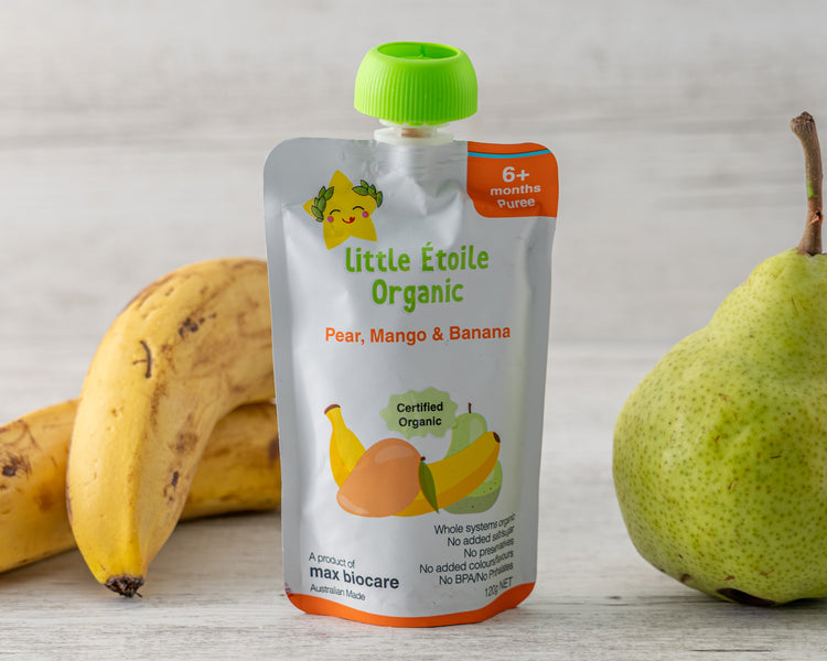 Little Etoile Organic Baby Puree - Pear, Mango & Banana (6m+)