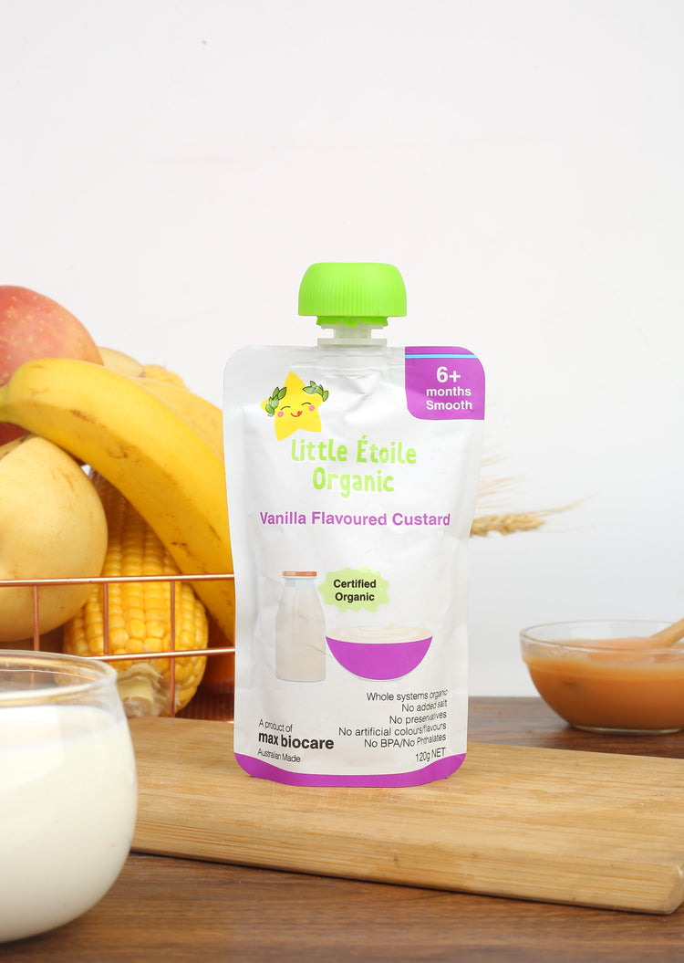 Little Etoile Organic Baby Puree - Vanilla Flavoured Custard (6m+)