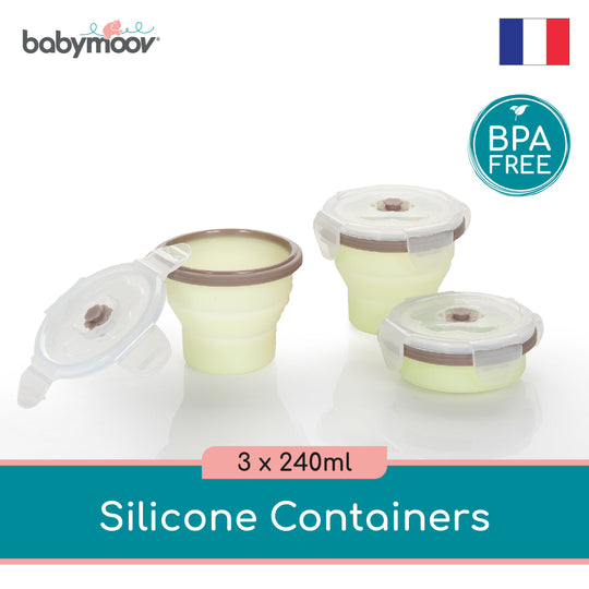 Babymoov Silicone Baby Food Container 240ml (Set of 3)