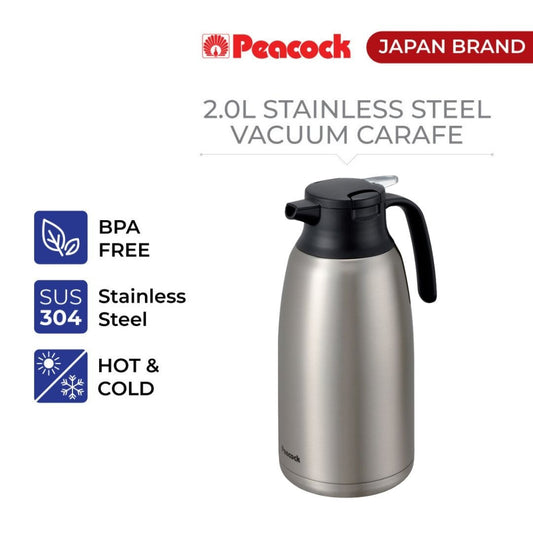 Peacock 2.0L Stainless Steel Vacuum Carafe