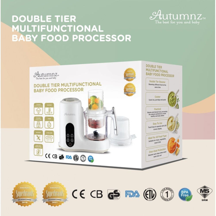 AUTUMNZ Double Tier Multifunctional Baby Food Processor