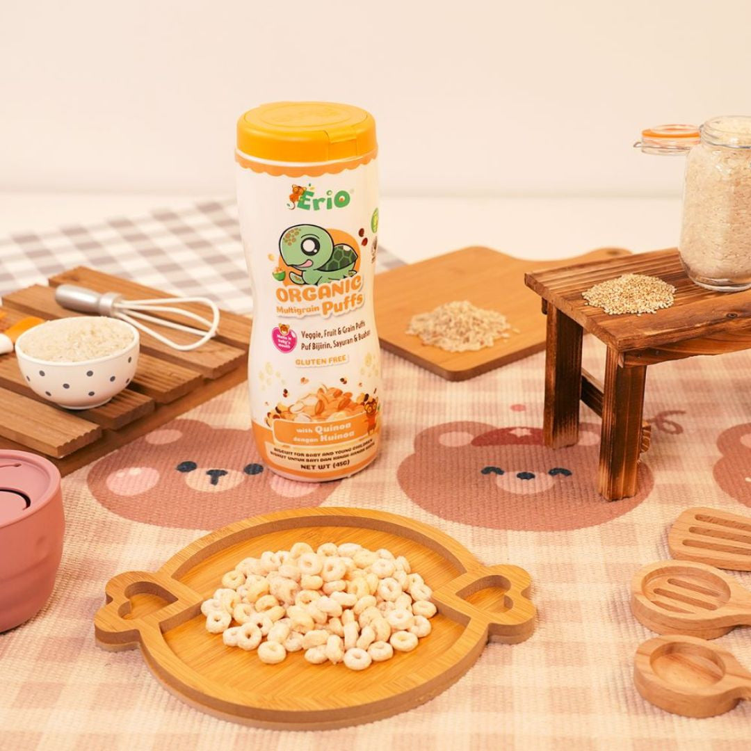 Erio Organic Multigrain Puffs 45g (8m+) – Babyland SS2 Malaysia