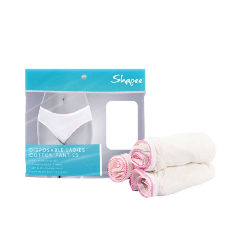 Shapee Disposable Ladies Cotton Panties (M/L/XL/XXL) (4pcs)