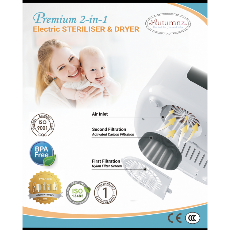 Autumnz Premium 2-In-1 Electric Steriliser & Dryer