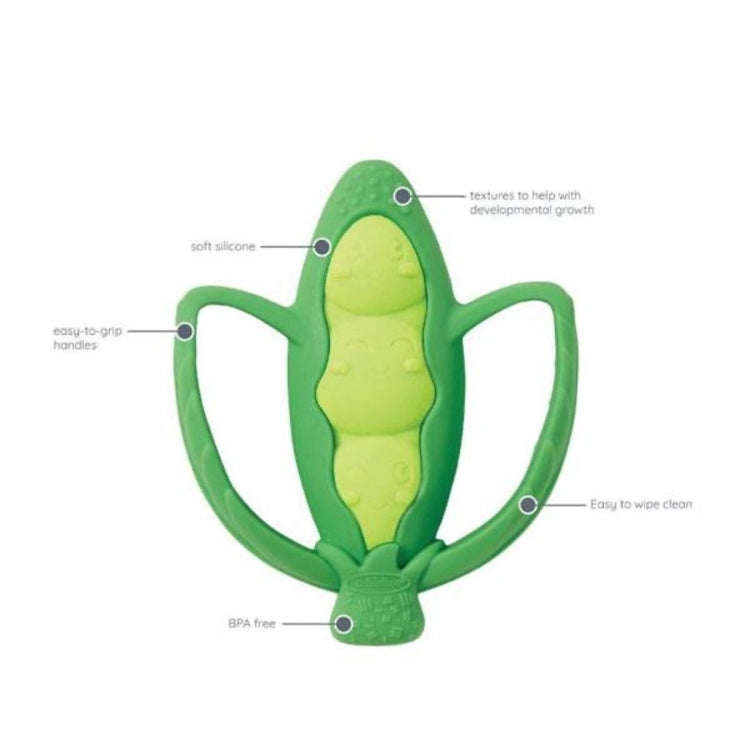 Infantino Lil Nibbles Textured Silicone Pea Teether
