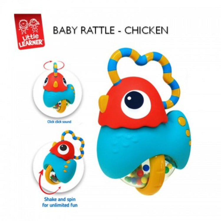 Hap-P-Kid Little Learner Baby Shake Rattle - Chicken (6m+)