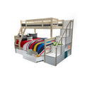 [PRE-ORDER] Snoozeland Huckleberry Super Single over Queen Bunk Bed with Staircase and Underbed 3 Drawers