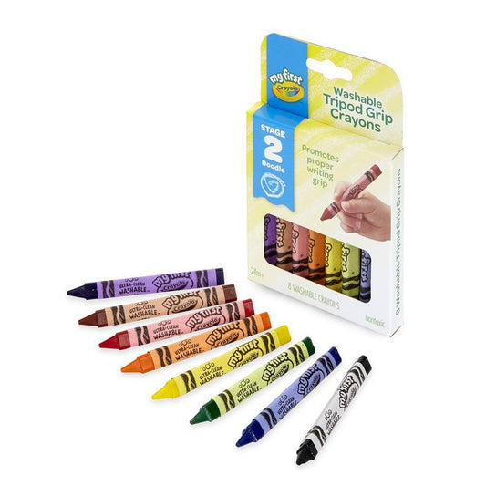Crayola Washable Tripod Grip Crayons (8pcs)