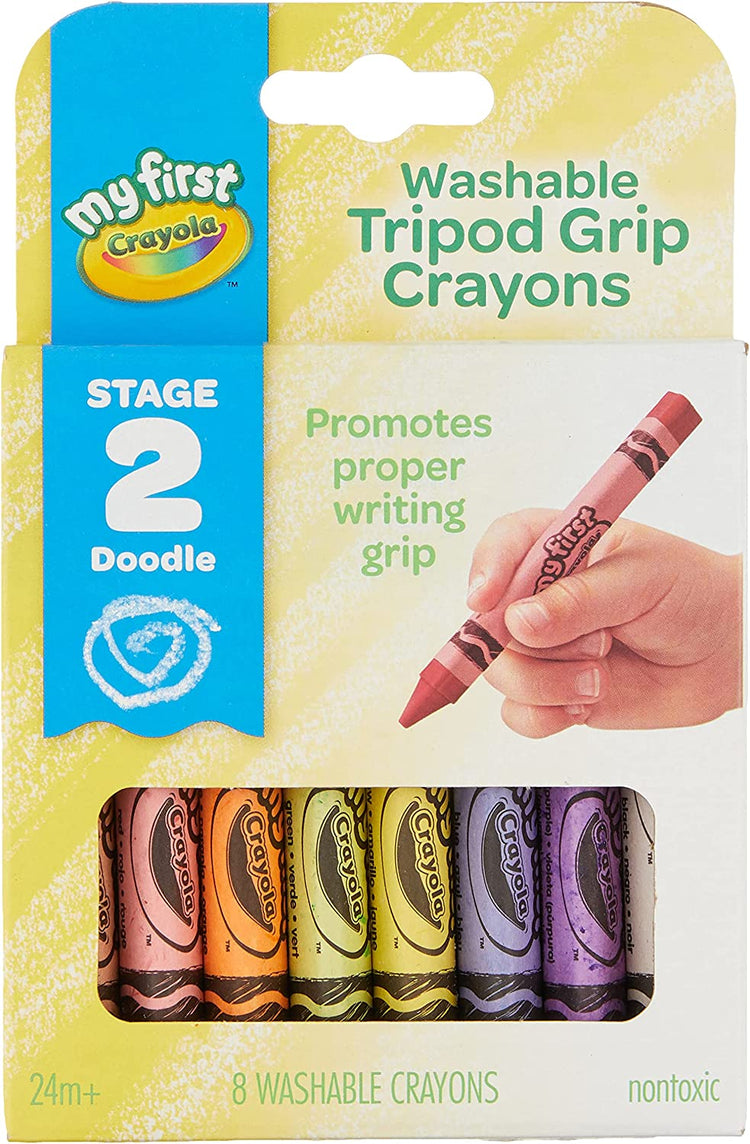 Crayola Washable Tripod Grip Crayons (8pcs)