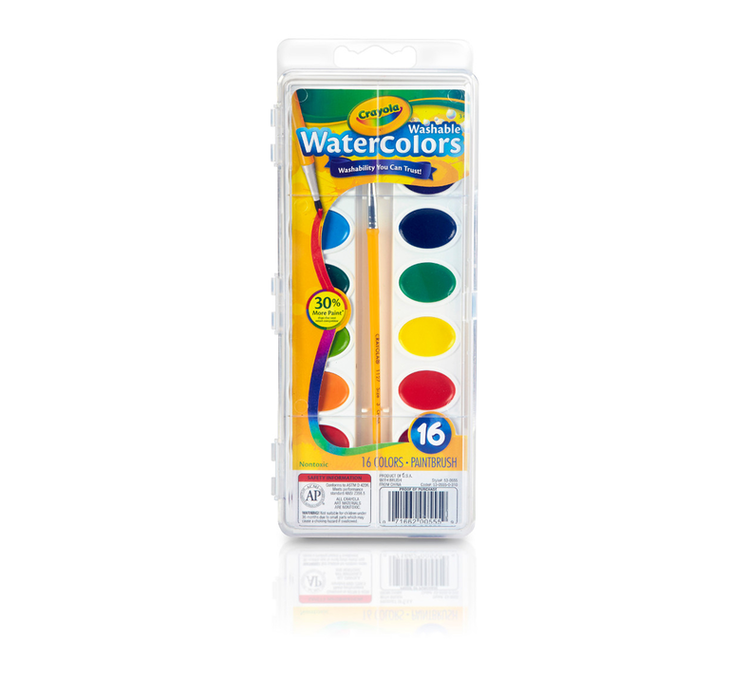 Crayola Washable Watercolors 16 Count (3yrs+)