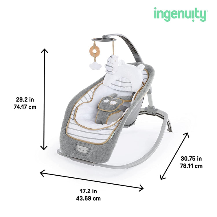 Ingenuity Boutique Collection Rocking Seat - Bella Teddy (up to 18kg)