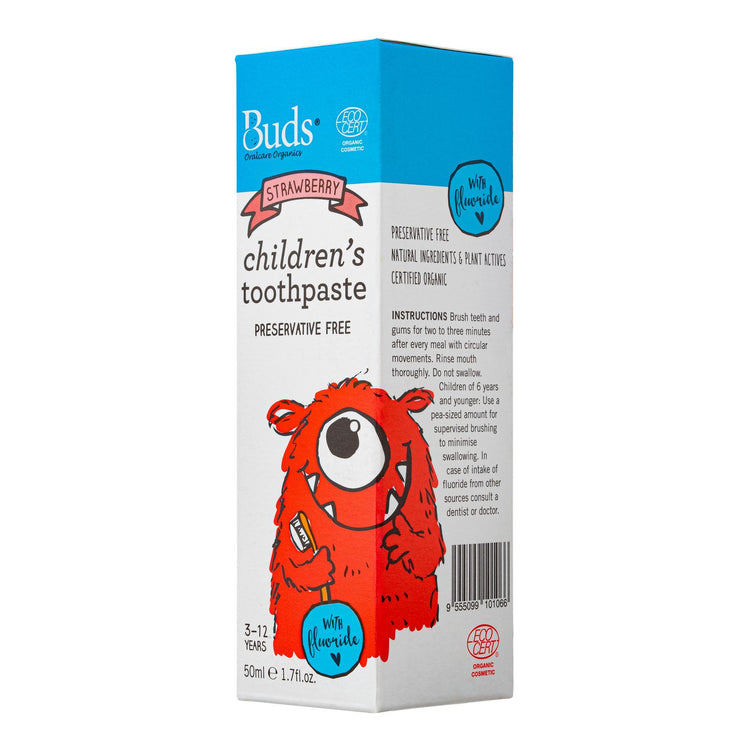 Buds Children's Toothpaste With Fluoride 3-12y 50ml