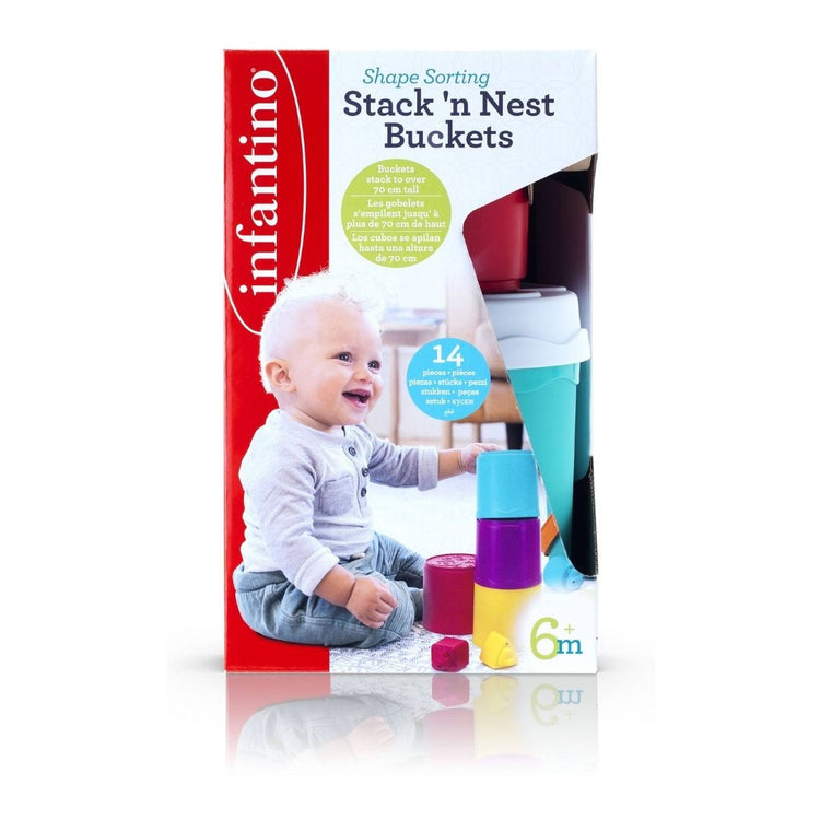 Infantino Shape Sorting Stack & Nest Buckets