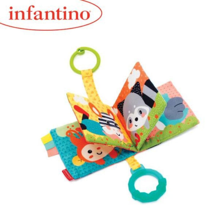 Infantino Link & Squeak Animal Crinkle Book
