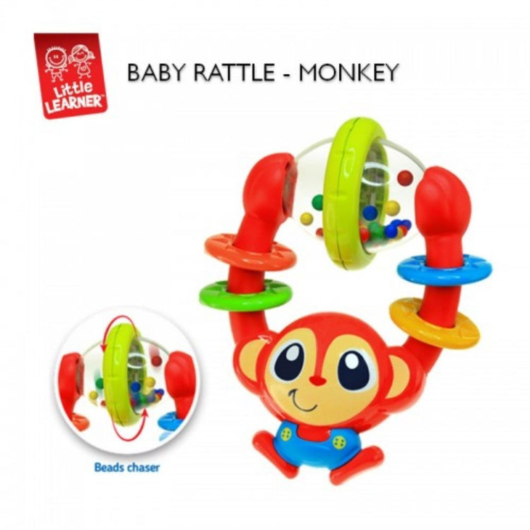 Hap-P-Kid Little Learner Baby Shake Rattle - Monkey (6m+)