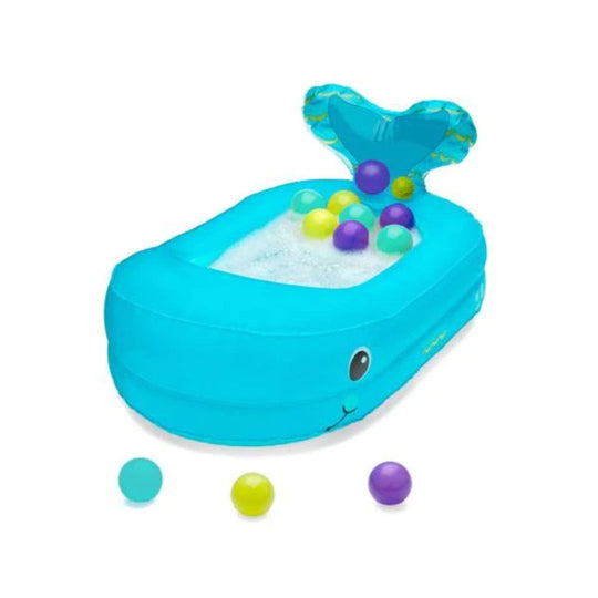 Infantino Topsy Turvy Whale Bubble Ball Inflatable Bath Tub