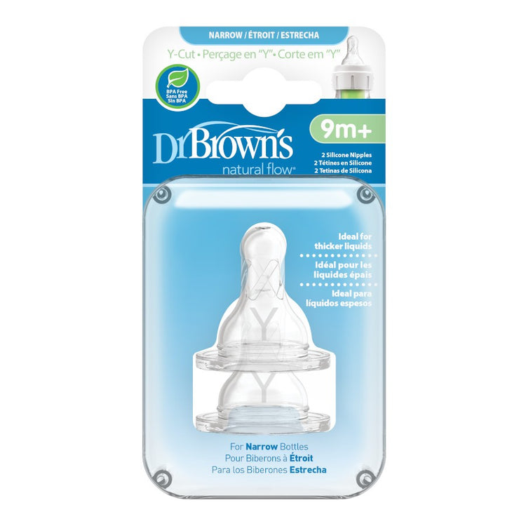 Dr. Brown's Silicone Narrow-Neck Teat (2Pcs)