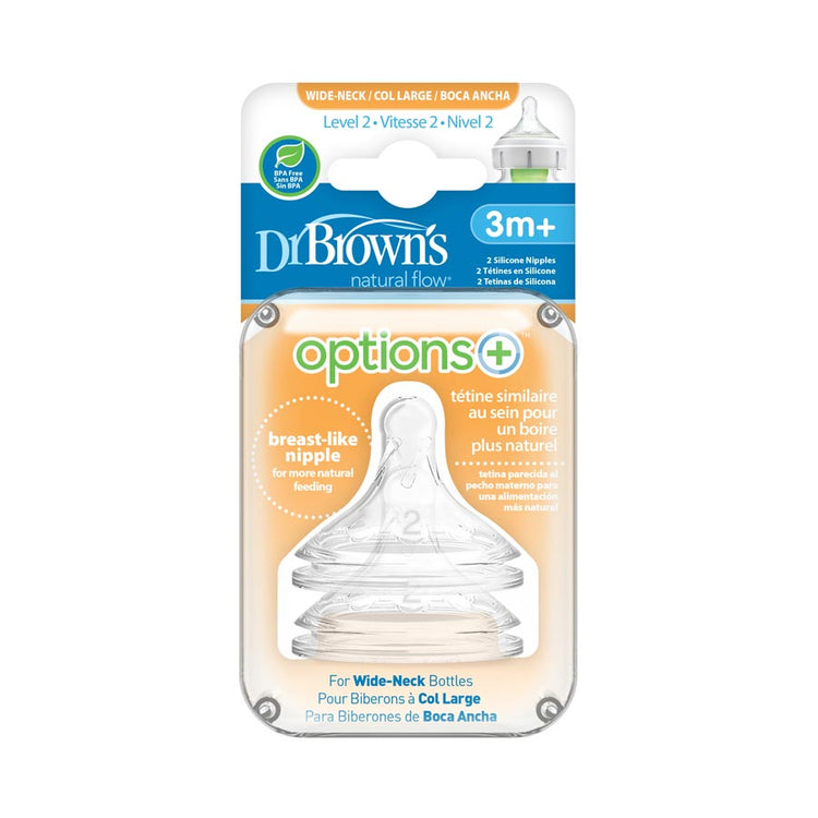 Dr Brown's Options+ Wide Neck Teats (2pcs)