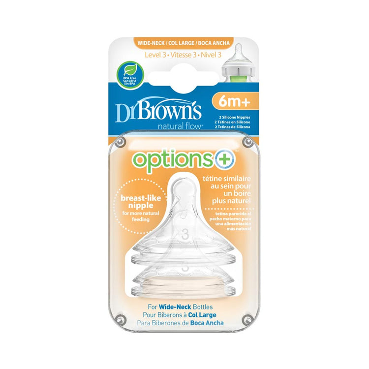 Dr Brown's Options+ Wide Neck Teats (2pcs)