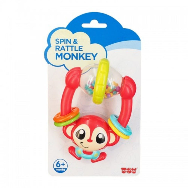 Hap-P-Kid Little Learner Baby Shake Rattle - Monkey (6m+)