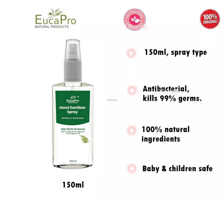 EucaPro Hand Sanitizer Spray (150ml) - Alcohol HST 