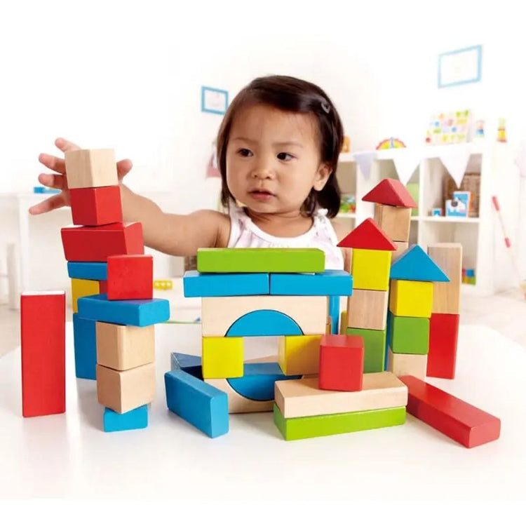 Hape Maple Wood Kids Building Blocks (12m+)