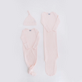 Jae Ko Long Sleeve Knotted Gown (0-3m) - Seashell (Light Pink)
