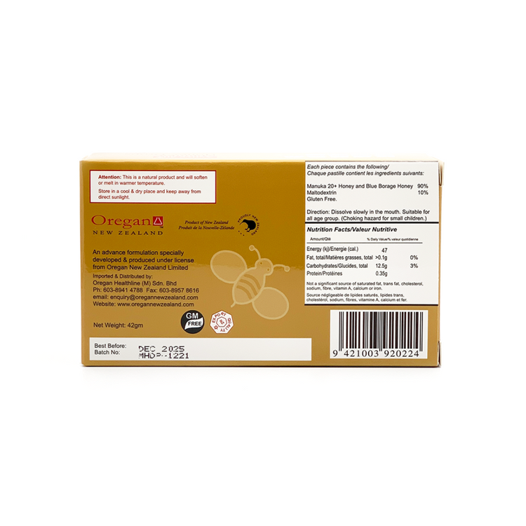 Oregan Active 20+ Manuka Honey Drops