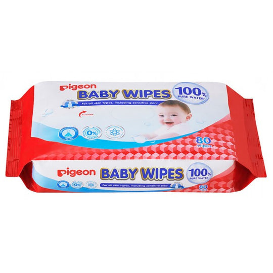 Pigeon 100% Pure Water Baby Wipes (6 x 80wipes)