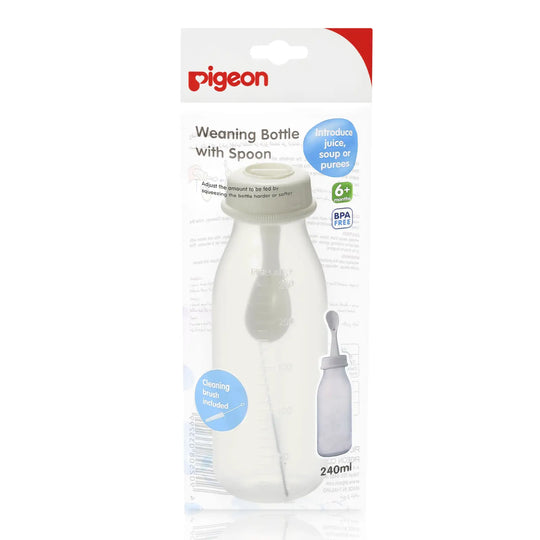 Pigeon Weaning Bottle With Spoon (240ml)