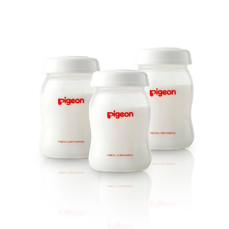 Pigeon Breastmilk Wide Neck Storage Bottles with Sealing Disc (160ml/5oz) (3pcs)