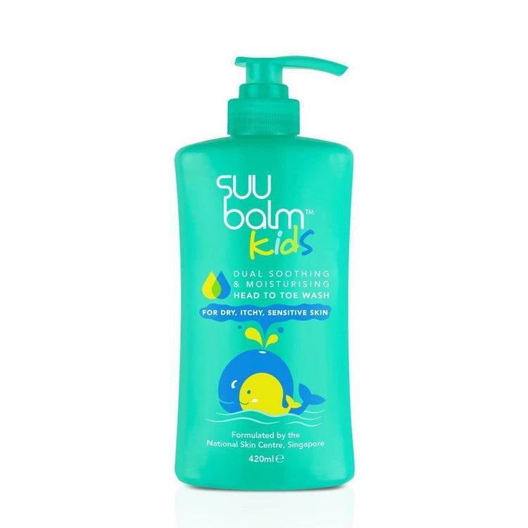 Suu Balm™ Kids Dual Soothing & Moisturising Head-to-Toe Wash (420ml)