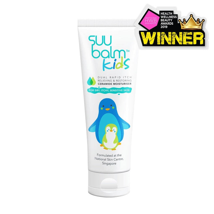 Suu Balm™ Kids Dual Rapid Itch Relieving & Restoring Ceramide Moisturiser (75ml/200ml)